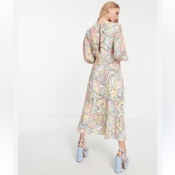 New with Tags | Twisted Wunder Midi Balloon Sleeve Dress | Size M - Picture 1 of 4